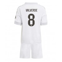 Echipament fotbal Real Madrid Federico Valverde #8 Tricou Acasa 2025-26 pentru copii maneca scurta (+ Pantaloni scurti)