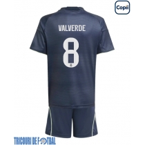 Echipament fotbal Real Madrid Federico Valverde #8 Tricou Deplasare 2025-26 pentru copii maneca scurta (+ Pantaloni scurti)