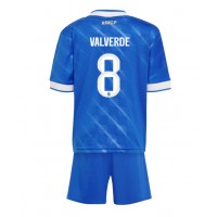Echipament fotbal Real Madrid Federico Valverde #8 Tricou Treilea 2025-26 pentru copii maneca scurta (+ Pantaloni scurti)