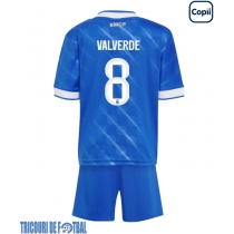 Echipament fotbal Real Madrid Federico Valverde #8 Tricou Treilea 2025-26 pentru copii maneca scurta (+ Pantaloni scurti)