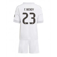 Echipament fotbal Real Madrid Ferland Mendy #23 Tricou Acasa 2025-26 pentru copii maneca scurta (+ Pantaloni scurti)