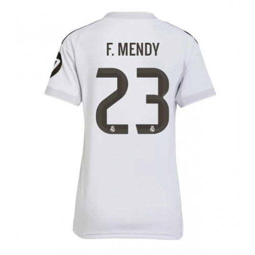 Echipament fotbal Real Madrid Ferland Mendy #23 Tricou Acasa 2025-26 pentru femei maneca scurta Echipament fotbal Real Madrid Ferland Mendy #23 Tricou Acasa 2025-26 pentru femei maneca scurta