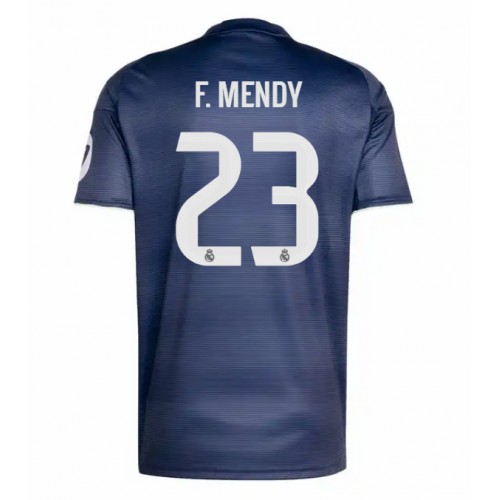 Echipament fotbal Real Madrid Ferland Mendy #23 Tricou Deplasare 2025-26 maneca scurta Echipament fotbal Real Madrid Ferland Mendy #23 Tricou Deplasare 2025-26 maneca scurta