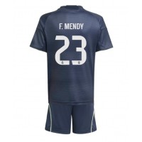 Echipament fotbal Real Madrid Ferland Mendy #23 Tricou Deplasare 2025-26 pentru copii maneca scurta (+ Pantaloni scurti)