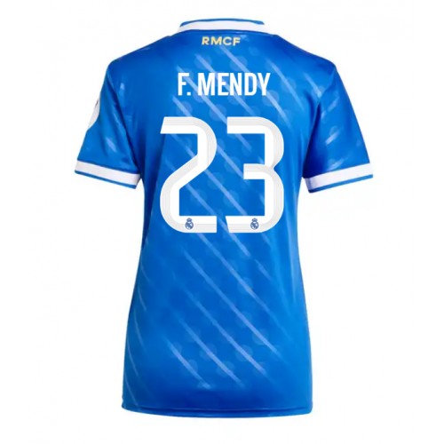 Echipament fotbal Real Madrid Ferland Mendy #23 Tricou Treilea 2025-26 pentru femei maneca scurta Echipament fotbal Real Madrid Ferland Mendy #23 Tricou Treilea 2025-26 pentru femei maneca scurta