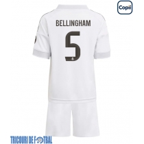 Echipament fotbal Real Madrid Jude Bellingham #5 Tricou Acasa 2025-26 pentru copii maneca scurta (+ Pantaloni scurti)