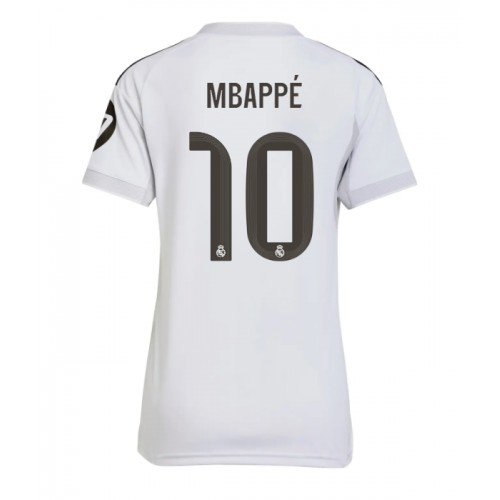 Echipament fotbal Real Madrid Kylian Mbappe #10 Tricou Acasa 2025-26 pentru femei maneca scurta Echipament fotbal Real Madrid Kylian Mbappe #10 Tricou Acasa 2025-26 pentru femei maneca scurta