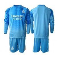 Echipament fotbal Real Madrid Portar Tricou Acasa 2025-26 pentru copii maneca lunga (+ Pantaloni scurti)