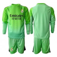 Echipament fotbal Real Madrid Portar Tricou Deplasare 2025-26 pentru copii maneca lunga (+ Pantaloni scurti)