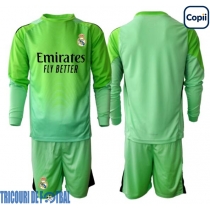 Echipament fotbal Real Madrid Portar Tricou Deplasare 2025-26 pentru copii maneca lunga (+ Pantaloni scurti)