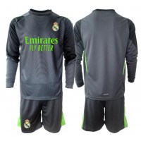 Echipament fotbal Real Madrid Portar Tricou Treilea 2025-26 pentru copii maneca lunga (+ Pantaloni scurti)