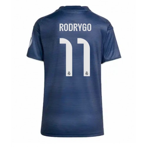 Echipament fotbal Real Madrid Rodrygo Goes #11 Tricou Deplasare 2025-26 pentru femei maneca scurta Echipament fotbal Real Madrid Rodrygo Goes #11 Tricou Deplasare 2025-26 pentru femei maneca scurta