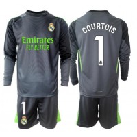 Echipament fotbal Real Madrid Thibaut Courtois #1 Portar Tricou Treilea 2025-26 pentru copii maneca lunga (+ Pantaloni scurti)