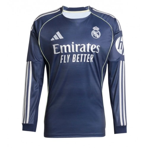 Echipament fotbal Real Madrid Tricou Deplasare 2025-26 maneca lunga Echipament fotbal Real Madrid Tricou Deplasare 2025-26 maneca lunga
