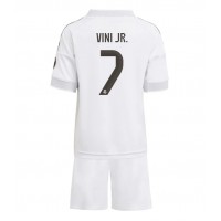 Echipament fotbal Real Madrid Vinicius Junior #7 Tricou Acasa 2025-26 pentru copii maneca scurta (+ Pantaloni scurti)