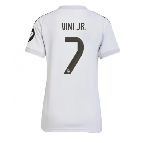 Echipament fotbal Real Madrid Vinicius Junior #7 Tricou Acasa 2025-26 pentru femei maneca scurta Echipament fotbal Real Madrid Vinicius Junior #7 Tricou Acasa 2025-26 pentru femei maneca scurta