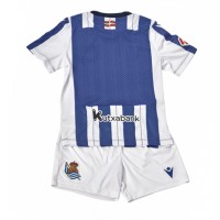 Echipament fotbal Real Sociedad Tricou Acasa 2025-26 pentru copii maneca scurta (+ Pantaloni scurti)