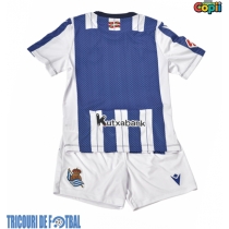 Echipament fotbal Real Sociedad Tricou Acasa 2025-26 pentru copii maneca scurta (+ Pantaloni scurti)