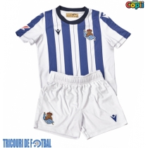 Echipament fotbal Real Sociedad Tricou Acasa 2025-26 pentru copii maneca scurta (+ Pantaloni scurti)