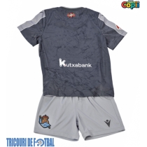 Echipament fotbal Real Sociedad Tricou Deplasare 2025-26 pentru copii maneca scurta (+ Pantaloni scurti)
