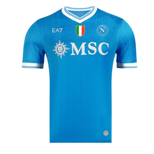Echipament fotbal SSC Napoli Rasmus Hojlund #19 Tricou Acasa 2025-26 maneca scurta Echipament fotbal SSC Napoli Rasmus Hojlund #19 Tricou Acasa 2025-26 maneca scurta