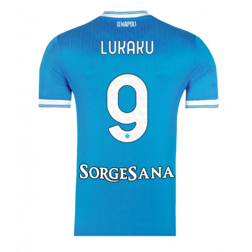 Echipament fotbal SSC Napoli Romelu Lukaku #9 Tricou Acasa 2025-26 maneca scurta Echipament fotbal SSC Napoli Romelu Lukaku #9 Tricou Acasa 2025-26 maneca scurta