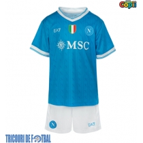 Echipament fotbal SSC Napoli Tricou Acasa 2025-26 pentru copii maneca scurta (+ Pantaloni scurti)