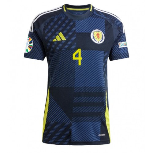 Echipament fotbal Scoţia Scott McTominay #4 Tricou Acasa European 2024 maneca scurta Echipament fotbal Scoţia Scott McTominay #4 Tricou Acasa European 2024 maneca scurta