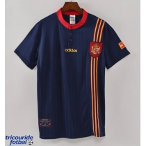 Echipament fotbal Spania 1996 Tricou Retro Deplasare maneca scurta