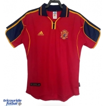 Echipament fotbal Spania 2000 Tricou Retro Acasa maneca scurta
