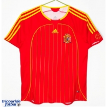 Echipament fotbal Spania 2006 Tricou Retro Acasa maneca scurta