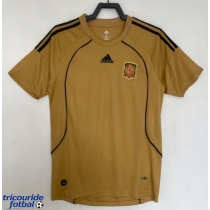 Echipament fotbal Spania 2008 Tricou Retro Deplasare maneca scurta