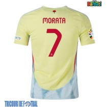 Echipament fotbal Spania Alvaro Morata #7 Tricou Deplasare European 2024 maneca scurta