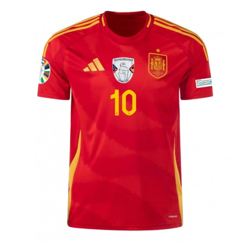 Echipament fotbal Spania Dani Olmo #10 Tricou Acasa European 2024 maneca scurta Echipament fotbal Spania Dani Olmo #10 Tricou Acasa European 2024 maneca scurta