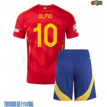 Echipament fotbal Spania Dani Olmo #10 Tricou Acasa European 2024 pentru copii maneca scurta (+ Pantaloni scurti)