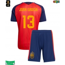 Echipament fotbal Spania Joan Garcia #13 Tricou Acasa Mondial 2026 pentru copii maneca scurta (+ Pantaloni scurti)