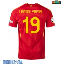Echipament fotbal Spania Lamine Yamal #19 Tricou Acasa European 2024 maneca scurta