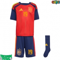 Echipament fotbal Spania Lamine Yamal #19 Tricou Acasa Mondial 2026 pentru copii maneca scurta (+ Pantaloni scurti)