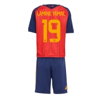 Echipament fotbal Spania Lamine Yamal #19 Tricou Acasa Mondial 2026 pentru copii maneca scurta (+ Pantaloni scurti)