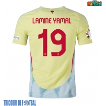 Echipament fotbal Spania Lamine Yamal #19 Tricou Deplasare European 2024 maneca scurta