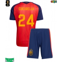 Echipament fotbal Spania Marc Cucurella #24 Tricou Acasa Mondial 2026 pentru copii maneca scurta (+ Pantaloni scurti)