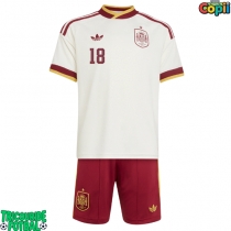 Echipament fotbal Spania Martin Zubimendi #18 Tricou Deplasare Mondial 2026 pentru copii maneca scurta (+ Pantaloni scurti)