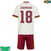 Echipament fotbal Spania Martin Zubimendi #18 Tricou Deplasare Mondial 2026 pentru copii maneca scurta (+ Pantaloni scurti)