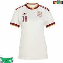 Echipament fotbal Spania Martin Zubimendi #18 Tricou Deplasare Mondial 2026 pentru femei maneca scurta