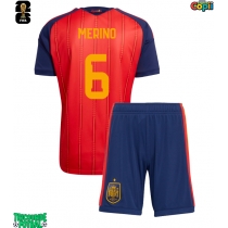 Echipament fotbal Spania Mikel Merino #6 Tricou Acasa Mondial 2026 pentru copii maneca scurta (+ Pantaloni scurti)