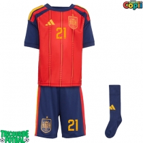Echipament fotbal Spania Mikel Oyarzabal #21 Tricou Acasa Mondial 2026 pentru copii maneca scurta (+ Pantaloni scurti)