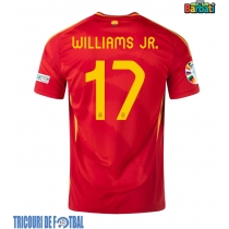 Echipament fotbal Spania Nico Williams #17 Tricou Acasa European 2024 maneca scurta