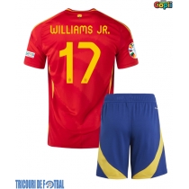 Echipament fotbal Spania Nico Williams #17 Tricou Acasa European 2024 pentru copii maneca scurta (+ Pantaloni scurti)
