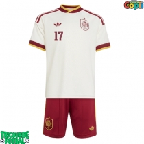 Echipament fotbal Spania Nico Williams #17 Tricou Deplasare Mondial 2026 pentru copii maneca scurta (+ Pantaloni scurti)