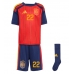 Echipament fotbal Spania Pau Cubarsi #22 Tricou Acasa Mondial 2026 pentru copii maneca scurta (+ Pantaloni scurti)